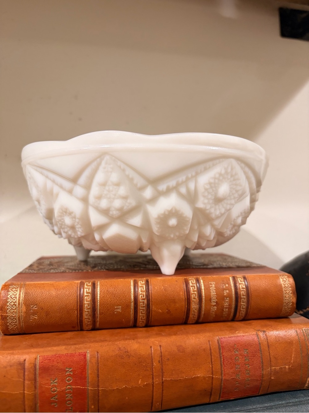 McKee Milk Glass Footed Bowl